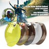 Soman Motorcycle Bubble Visor Open Face Helmet Visor Helmet Windshield Shield with Transparent Frame(Mirror)