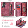 For Samsung Galaxy S25+ 5G CaseMe 008 Detachable Multifunctional Leather Phone Case(Wine Red)