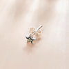 S925 Sterling Silver Colored Zircon Star Women Earrings