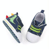 D2399 High Top Canvas Cartoon Dinosaur Small Wave Shoes Cloth Soles Walking Shoes, Size: 13cm(Denim Blue)