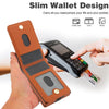 For Samsung Galaxy Z Fold6 AwQuer RFID Vertical Flip Card Bag Holder Leather Phone Case(Brown)