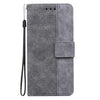 For Samsung Galaxy A26 5G Geometric Embossed Leather Phone Case(Grey)