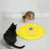 Electric Cat Turntable Toy, Automatic Rotating Play Disc (Yellow)