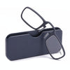 TR90 Pince-nez Reading Glasses Presbyopic Glasses with Portable Box, Degree:+2.50D(Blue)