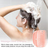 Silicone Shampoo Brush Clean Scalp Massage Brush Wet And Dry Handheld Shampoo Comb(Green)