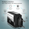 2 in 1 1m USB to 8 Pin Data Cable + 30W QC 3.0 4 USB Interfaces Mobile Phone Tablet PC Universal Quick Charger Travel Charger Set, EU Plug(Black)