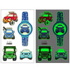 20 PCS Waterproof Children Luminous Cartoon Transport Car Tattoo Sticker(Ei-270)