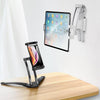 Multifunctional Mobile Phone Tablet Wall Hanging Desktop Aluminum Alloy Holder with Wall Base(Black)