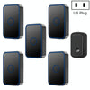 CACAZI A19 Wireless Doorbell Plug-in (Black) - US Plug