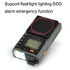 HanRongda HRD-787 High Performance Full Band Portable Bluetooth Card SOS Warning LED Lighting Radio(Green)