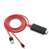 2m 1080P 8 Pin to HDMI Adapter Cable, Compatible with iPhone to HDMI Adapter(Red)