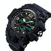 SKMEI 1155B Multifunctional Men Outdoor Sports Noctilucent Waterproof Large Dial Wrist Watch(Denim Black)