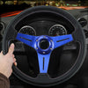 35cm PU Racing Sport Hand Wheel Car Modified Steering Wheel(Blue)