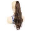 P96 Clip-On Wig Long Ponytail Water Ripple Long Curly Wig(8B)
