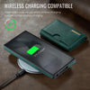 For Samsung Galaxy S24 Ultra 5G DG.MING M6 Series RFID Tri-fold Card Bag Removable Leather Phone Case(Green)