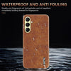 For Samsung Galaxy A26 5G AZNS Electroplated Frame Crocodile Texture Full Coverage Phone Case(Brown)