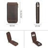 Contacts Family CF1121  Retro Crazy Horse Leather Watch Storage Box Single Watch Seat Portable Watch Zipper Bag(Coffee)