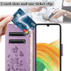 For Samsung Galaxy A36 5G Butterfly Flower Pattern Flip Leather Phone Case(Light Purple)