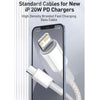 Baseus 20W Type-C / USB-C to 8 Pin PD High-density Braided Fast Charging Data Cable, Length: 2m(Black)