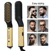 Mini Men Electrical Beard Styling Comb Beard Straightener, Plugs: US Plug (Gold)