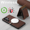 For Samsung Galaxy S25 5G Suteni H17 Litchi Texture Leather MagSafe Detachable Wallet Phone Case(Brown)