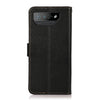 For Asus ROG Phone 7 KHAZNEH Side-Magnetic Litchi Genuine Leather RFID Phone Case(Black)