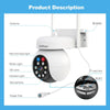SriHome 5MP WiFi PTZ Security Camera, AI Auto Tracking, Colour Night Vision, US Plug