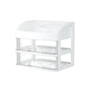 Desktop Drawer Organizer Multi-Layer Cosmetic Jewelry Box Stationery Multi-Functional Organizer, Style: 3 Layer White Drawer (White)