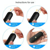 130dB Personal Alarm Keychain, IP56 Waterproof, LED Light (Black)