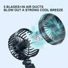 5V USB Port Car Dual-head Fan Circulation Fan(White)