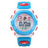 SKMEI 1451 LED Digital Stopwatch Chronograph Luminous Children Sports Electronic Watch(White Shell Blue Circle)