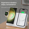 C30 15W 3 in 1 Magnetic Wireless Charger with Night Light(Black)