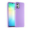 For Samsung Galaxy A06 4G Frosted Translucent TPU Hybrid PC Full Coverage Phone Case(Dark Purple)