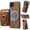For Samsung Galaxy A12 5G Retro Splitable Magnetic Stand Card Bag Leather Phone Case(Brown)