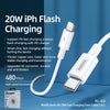 REMAX Marlik Series RC-183i PD 20W USB-C / Type-C to 8 Pin Interface Fast Charging Data Cable, Cable Length: 2m (White)