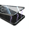 For Samsung Galaxy S20 FE Magnetic Metal Frame Double-sided Tempered Glass Case(Silver)