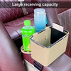 Car Paper Box Hanging Armrest Box Storage Box Cup Holder(Beige Double Cup)