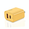 45PQ 45W PD25W + QC3.0 20W USB Super Fast Charger with Type-C to 8 Pin Cable, US Plug(Yellow)