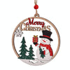 Christmas Day Decoration Hollow Wooden Pendant, Style: Snowman