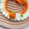 Hand-Crocheted Pet Scarf, Gardenia Tangerine - Cat & Dog Collar (S, M, L)