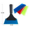 Plastic Bull Bar Film Squeegee Car Glass Cleaning Tools(Blue With Handle)