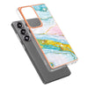 For Samsung Galaxy S25 Ultra 5G Electroplating Marble Pattern Dual-side IMD TPU Shockproof Phone Case(Green 004)