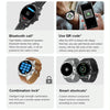 LOANIY DT70 Analog Digital Dual Display Smart Call Watch(Silver Silicone)