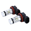 2 PCS H8/H11 10W 500LM 6000K 20SMD-2835 LEDs Car Fog Lights, DC 12V(White Light)