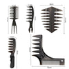 Beard Template Right-Angle Comb Men Retro Back Hair Comb(NO.13)