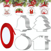 10pcs Clear Acrylic Christmas Decoration Hangers DIY Blank Xmas Tree Ornament With Rope, Style: Round