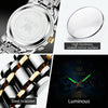 OLEVS 2859 Men Multifunctional Luminous Waterproof Quartz Watch(White + Gold)