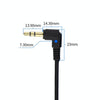 3.5mm Stereo Car Audio Cable PU Gold-plated Elbow Spring Cable(Male To Male)