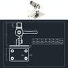 316 Stainless Steel Marine VHF Adjustable Antenna Base Mount For Boat, Specification: 92mm