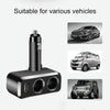 SHUNWEI SD-1909 80W 0.8A Car 2 in 1 USB Charger 90 Degree Free Rotation Cigarette Lighter (White)